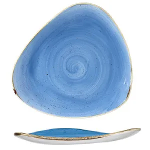 Тарелка мелкая треугольная 31,1СМ, без борта, Stonecast, цвет Cornflower Blue Scfstr121 – купить по цене завода
