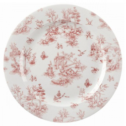 Купить тарелка мелкая 30,5см vintage prints, цвет cranberry toile tocvp111 – цена от завода, доставка до двери | RuOborudovanie.ru