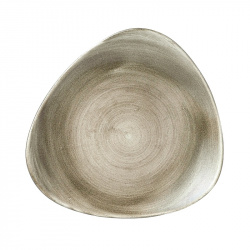 Купить тарелка мелкая треугольная 26,5см, без борта, stonecast patina, цвет antique taupe paattr101 – цена от завода, доставка до двери | RuOborudovanie.ru