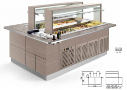 Стол шведский комб. островн. Enofrigo FAST GOURMET ISOLA DOPPIA BM+RF 2000 венге – купить в RuOborudovanie.ru с доставкой до двери Купить стол шведский комб. островн. enofrigo fast gourmet isola doppia bm+rf 2000 венге – цена от завода, доставка до двери | RuOborudovanie.ru