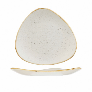 Тарелка мелкая треугольная 19,2СМ, без борта, Stonecast, цвет Barley White Swhstr71
