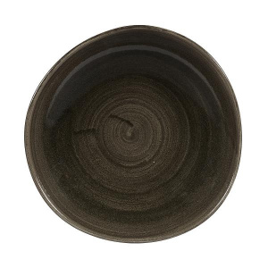 Тарелка мелкая "ВОЛНА" 26,4СМ, без борта, Stonecast Patina, цвет Iron Black Paibog101