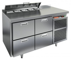 Купить стол для салатов hicold sl2-22gn (1/6) (+2+10), 4 ящика, 1390х700х850мм бок.агрегат – цена от завода, доставка до двери | RuOborudovanie.ru