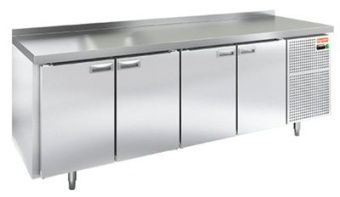 Стол охлаждаемый Hicold GN 1111/TN W (-2+10), 4 двери, 2280х700х850, пластификат – купить по цене завода