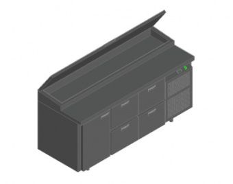 Стол для пиццы Hicold Pz1-122Gn (1/3H) – купить по цене завода