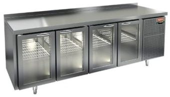 Стол охлаждаемый Hicold SNG 1111 HT (+2+10), 4 стеклянные двери, 2280х600х850мм – купить по цене завода