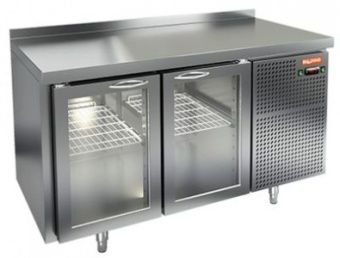 Стол охлаждаемый Hicold GNG 11 HT (+2+10), 2 стеклянные двери, 1380х700х850 – купить по цене завода