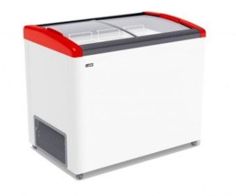 Ларь морозильный Frostor Gellar FG350E гнутое стекло красный – купить по цене завода