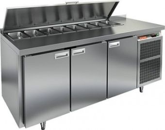 Стол для салатов Hicold Sl1-111sn (1/3) без крышки (+2+10), 3 двери, 1835х600х850мм – купить в Санкт-Петербурге по цене завода