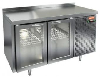 Стол охлаждаемый Hicold SNG 11 HT (+2+10), 2 стеклянные двери, 1390х600х850мм – купить по цене завода