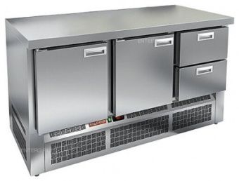 Стол охлаждаемый Hicold GNE 112/Tn О с охлаждающим шкафом (островной) – купить по цене завода