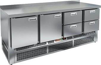 Стол охлаждаемый Hicold GNE 1122/BT (-10-18), 2 двери, 4 ящ, 1970х700х850, ниж.агрегат – купить по цене завода