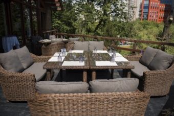 Диван 4sis Кон Панна (коричневый) двухместный из искусств.ротанга – купить в Санкт-Петербурге по цене завода